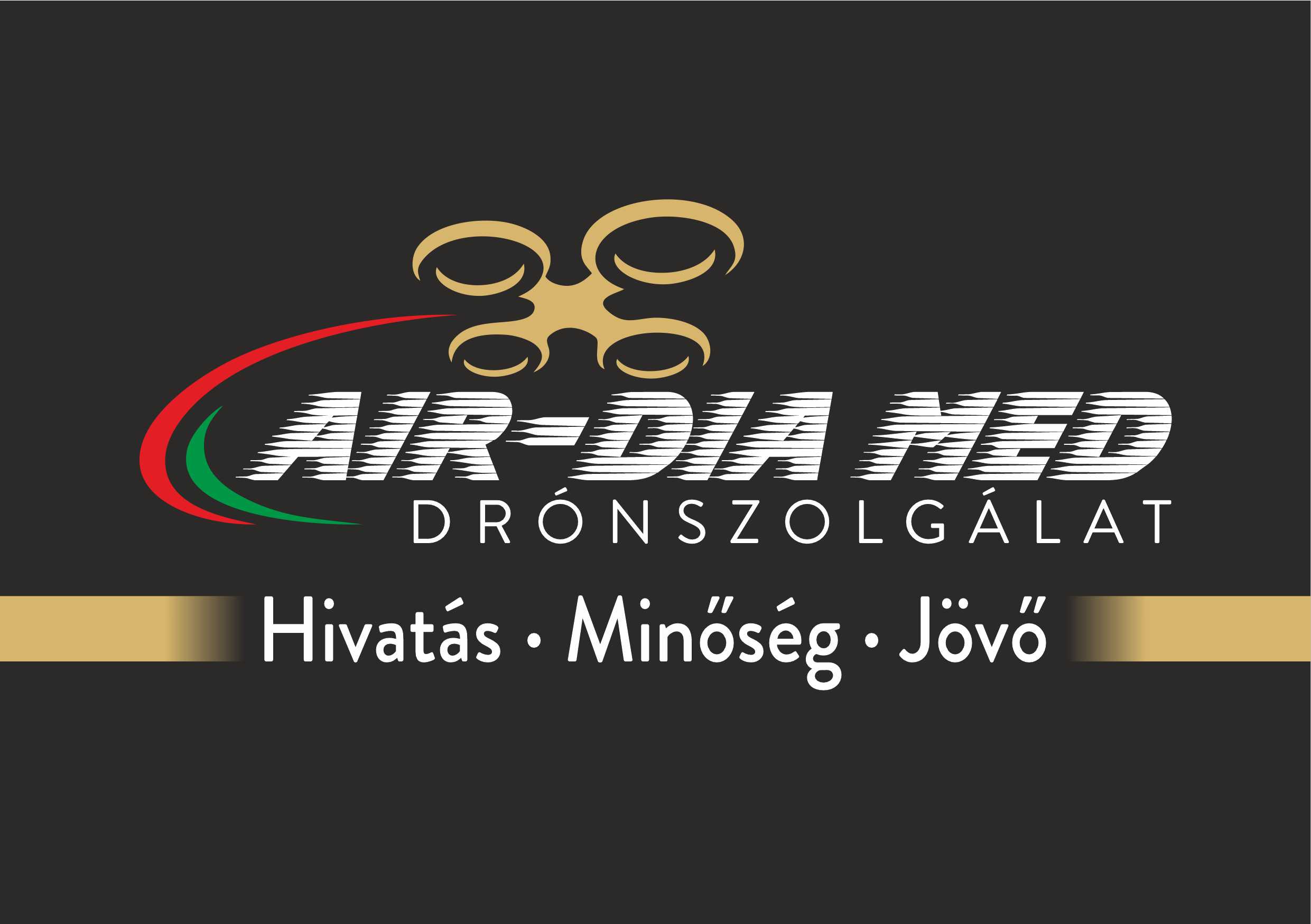 Air-DIA MED Kft. logója fekete háttérrel