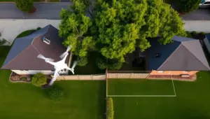 Drónnal dokumentált kerítéshatár és átlógó növényzet – így segítünk, ha vita van a szomszéddal